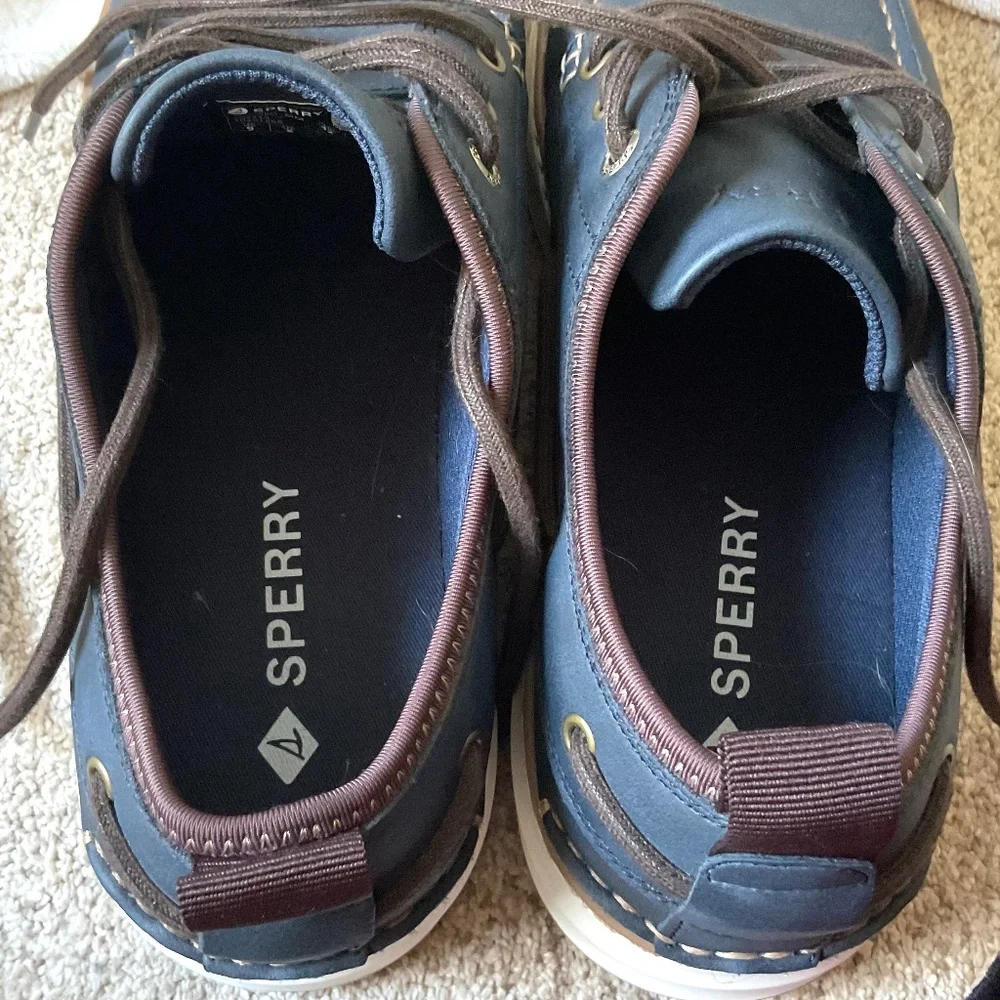 Navy SPERRY Men's Moc Neo Lace Up Boat Shoes Size 9